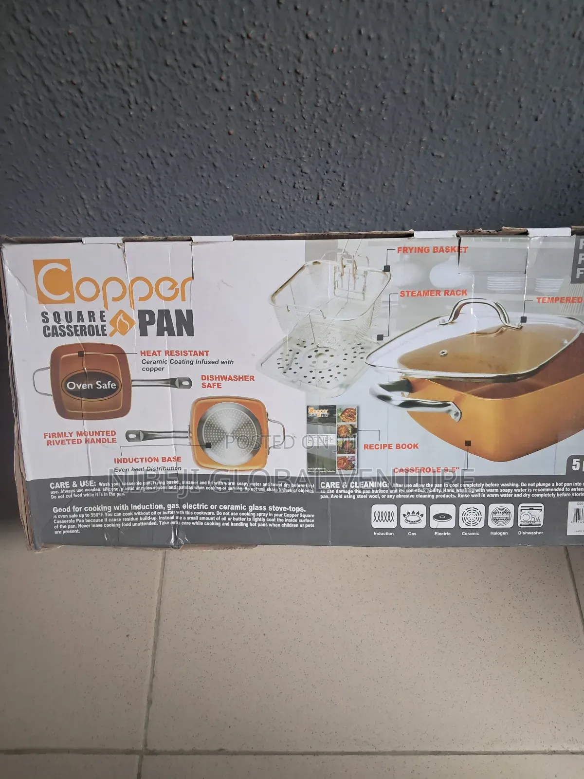 Copper Square Casserole Pan