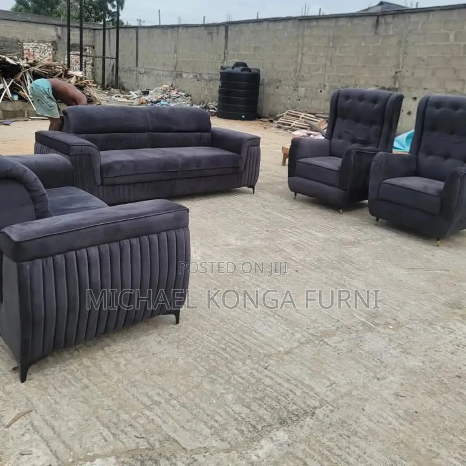 Beautiful Lined Sofa