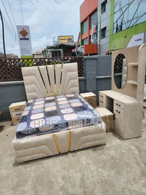 Modernized 5by6 Padded Bed Set.