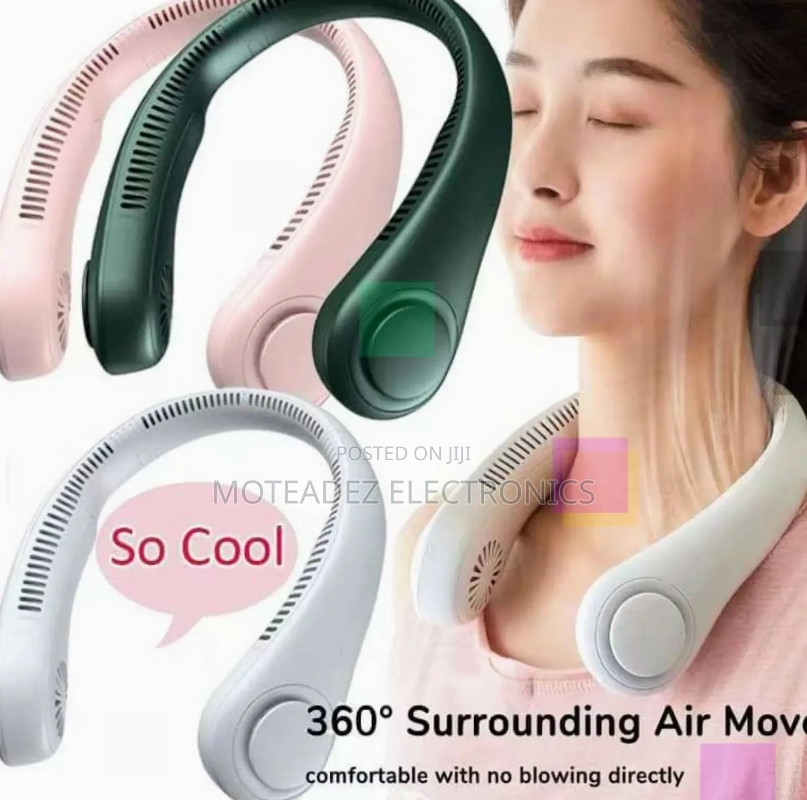 360° Rechargeable Neck Hanging Bladeless Neck Fan