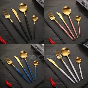 Gold Stainless Steel Cutlery Set 4-Piece