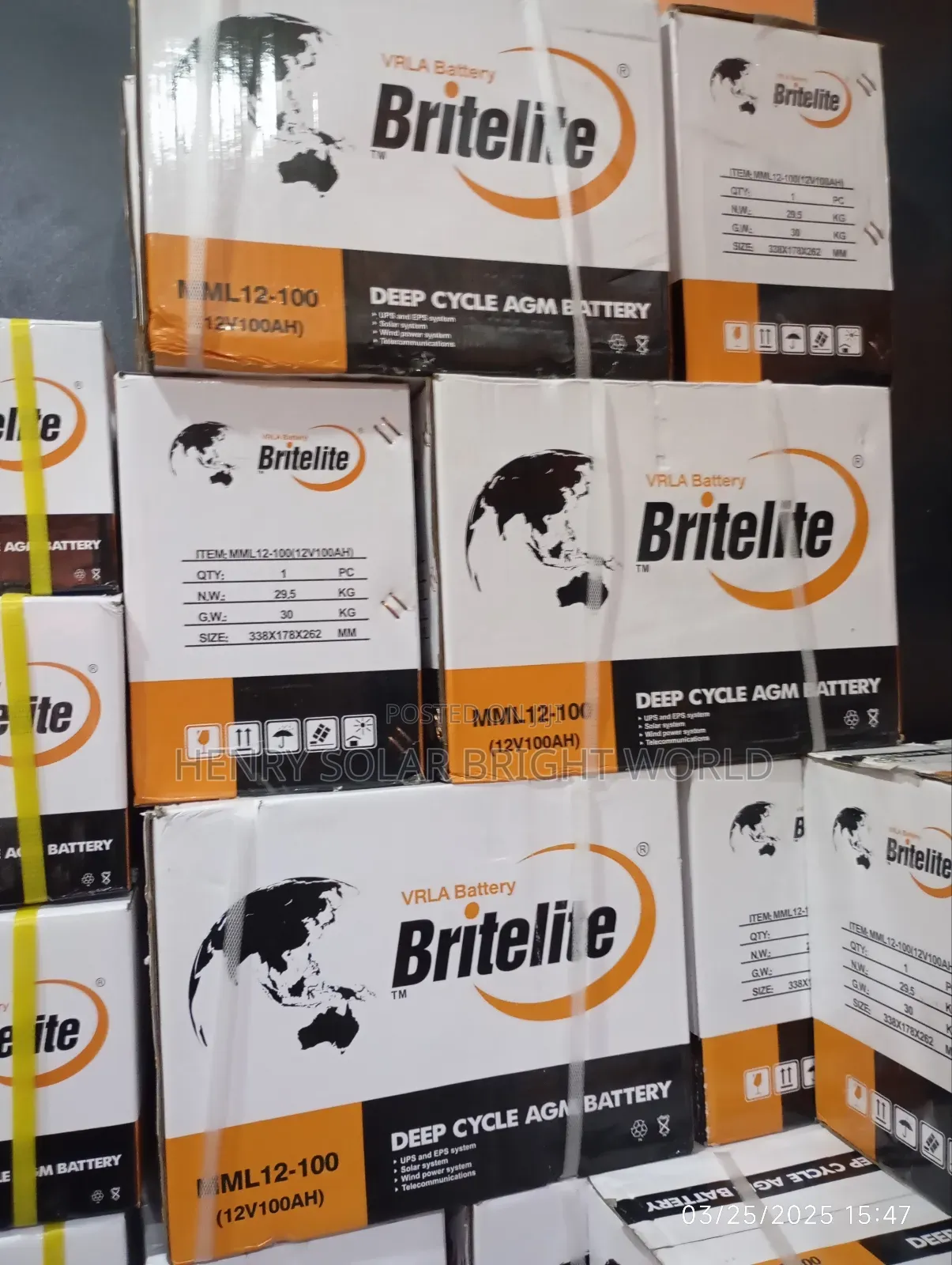 100ah 12v Britelite Battery