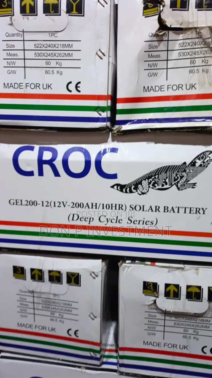 Croc Gel 200ah (12v) Solar Battery