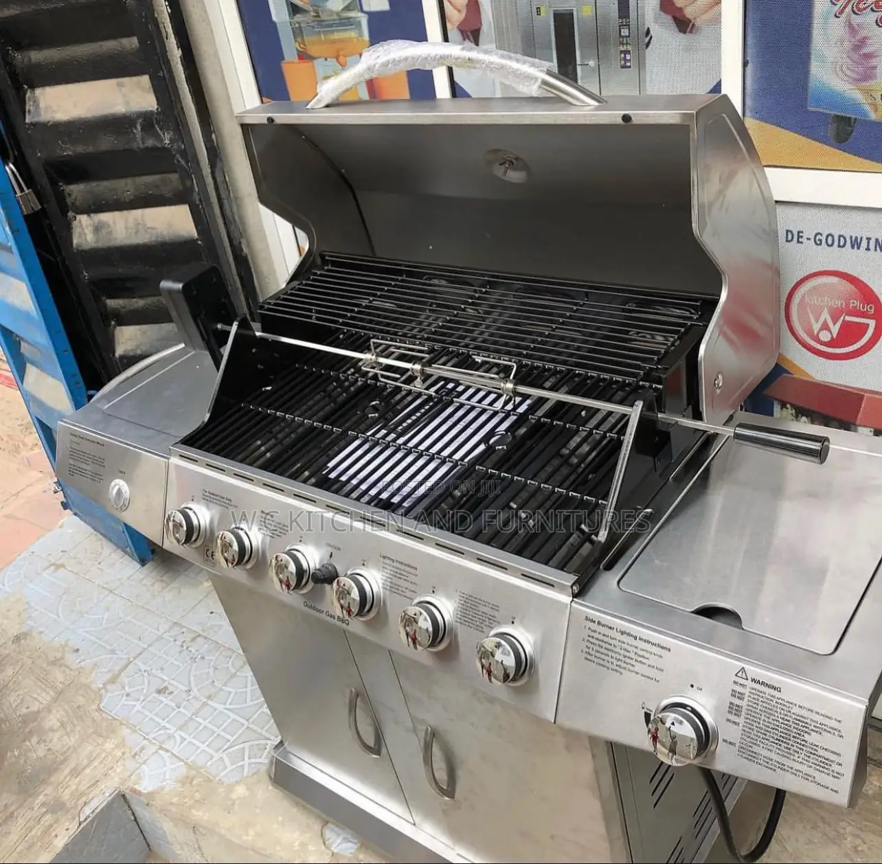 Stainless 6 Burner BBQ Grill
