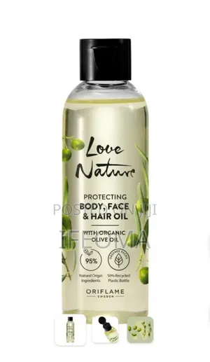 Protecting Body, Face Hair Oil With Organic Olive Oil