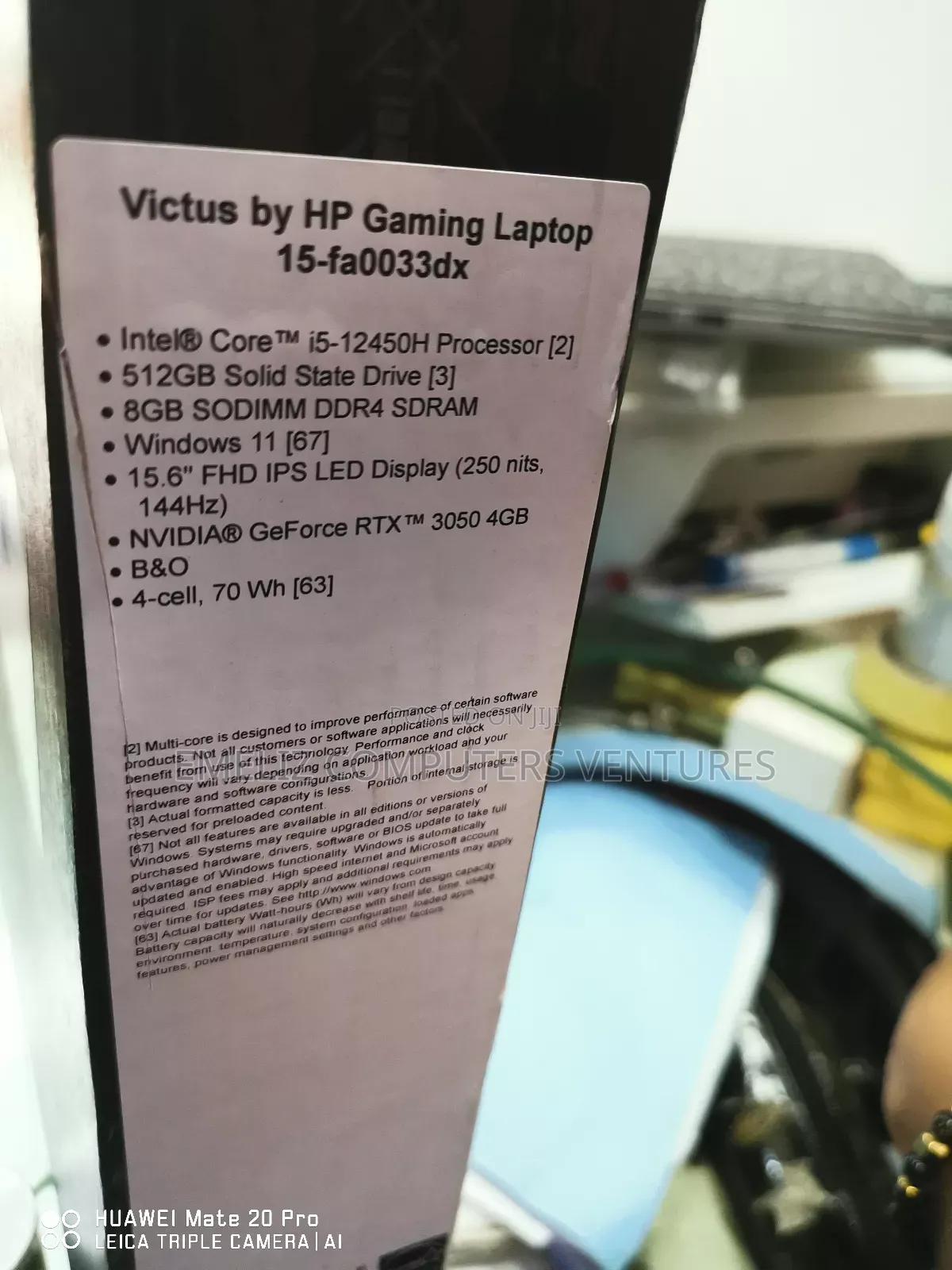 New Laptop HP Victus 15 8GB Intel Core i5 SSD 512GB