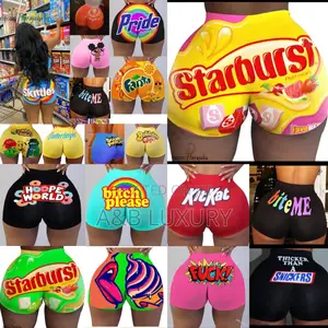 Inscriptions High Waist Booty Shorts