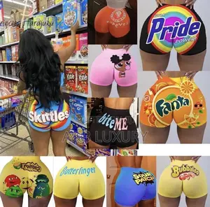 Inscriptions High Waist Booty Shorts