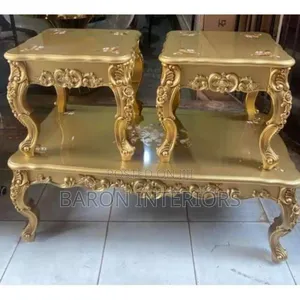 Generic Royal Living Room Center Table With 2 Side Stool