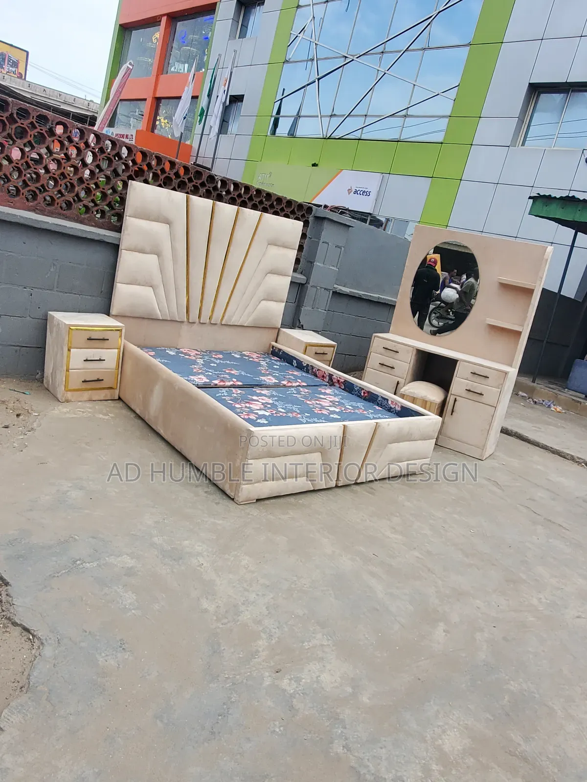 White Padded King Size Bedframe