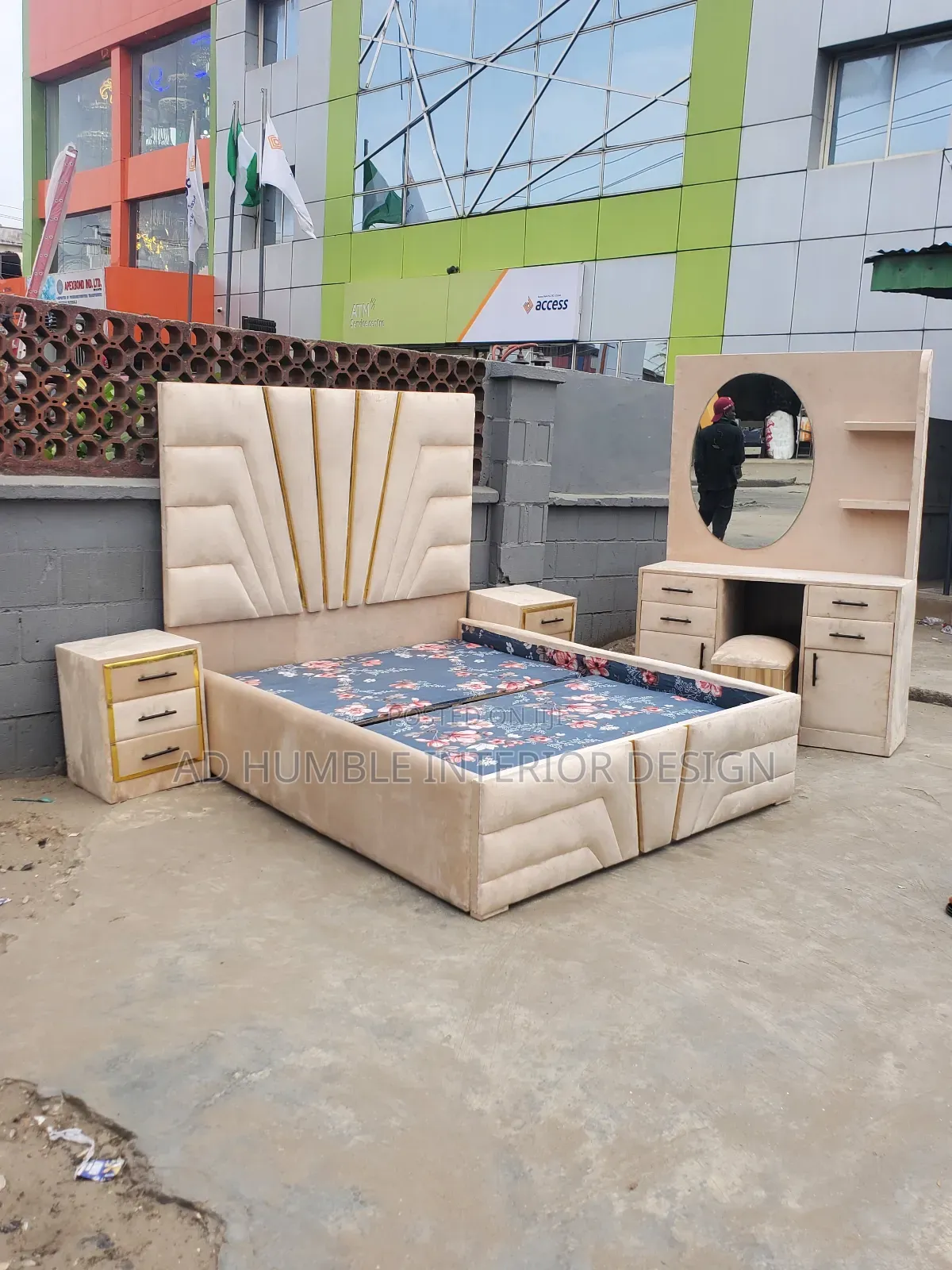 White Padded King Size Bedframe