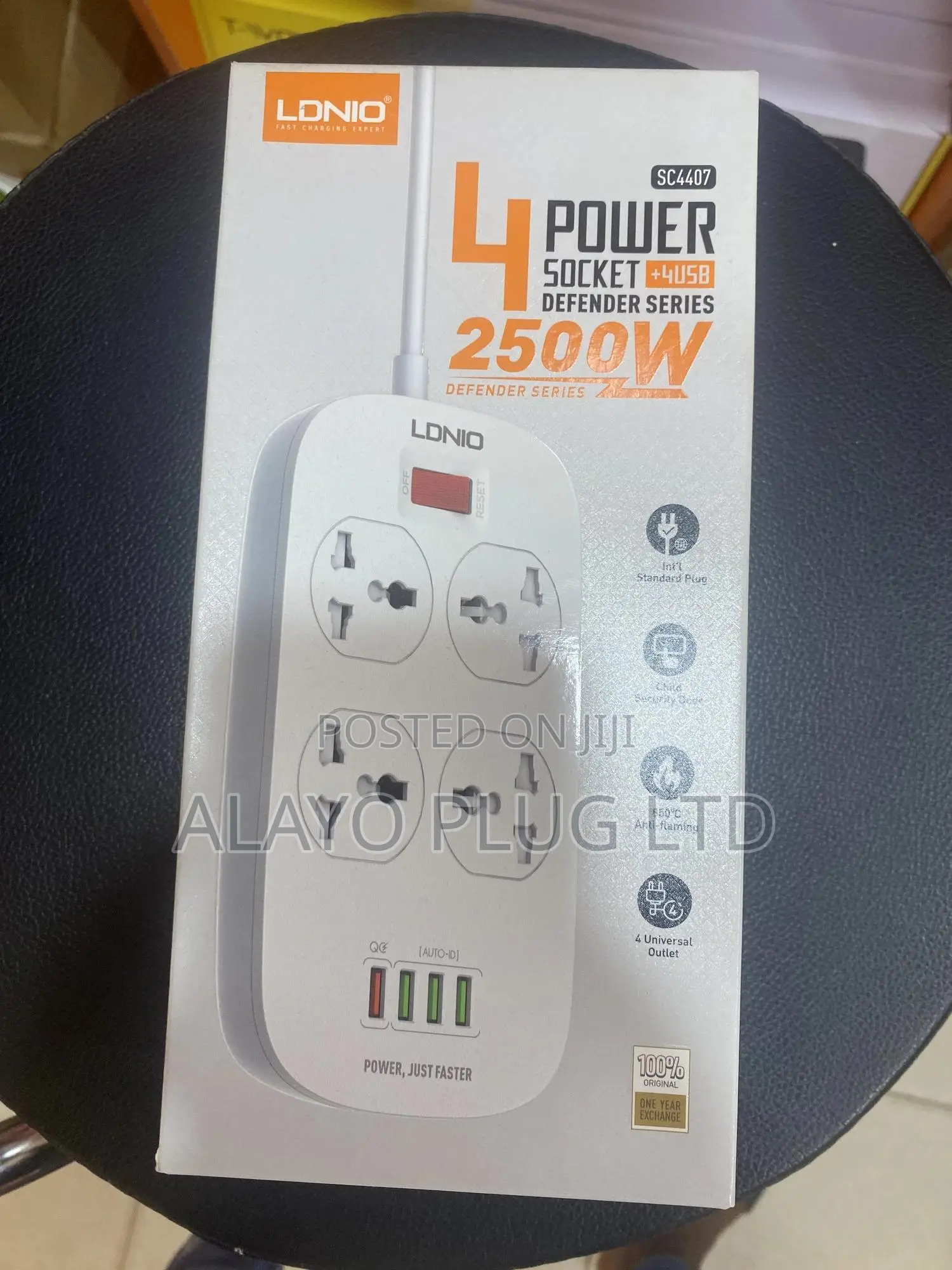 4 Power Socket+4usb 2500w