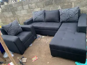 Cream L-Shape Sofas With Single Is Available