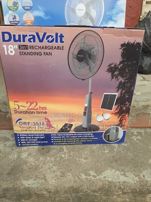 Photo - Duravolt 18" Solar Rechargeable Fan