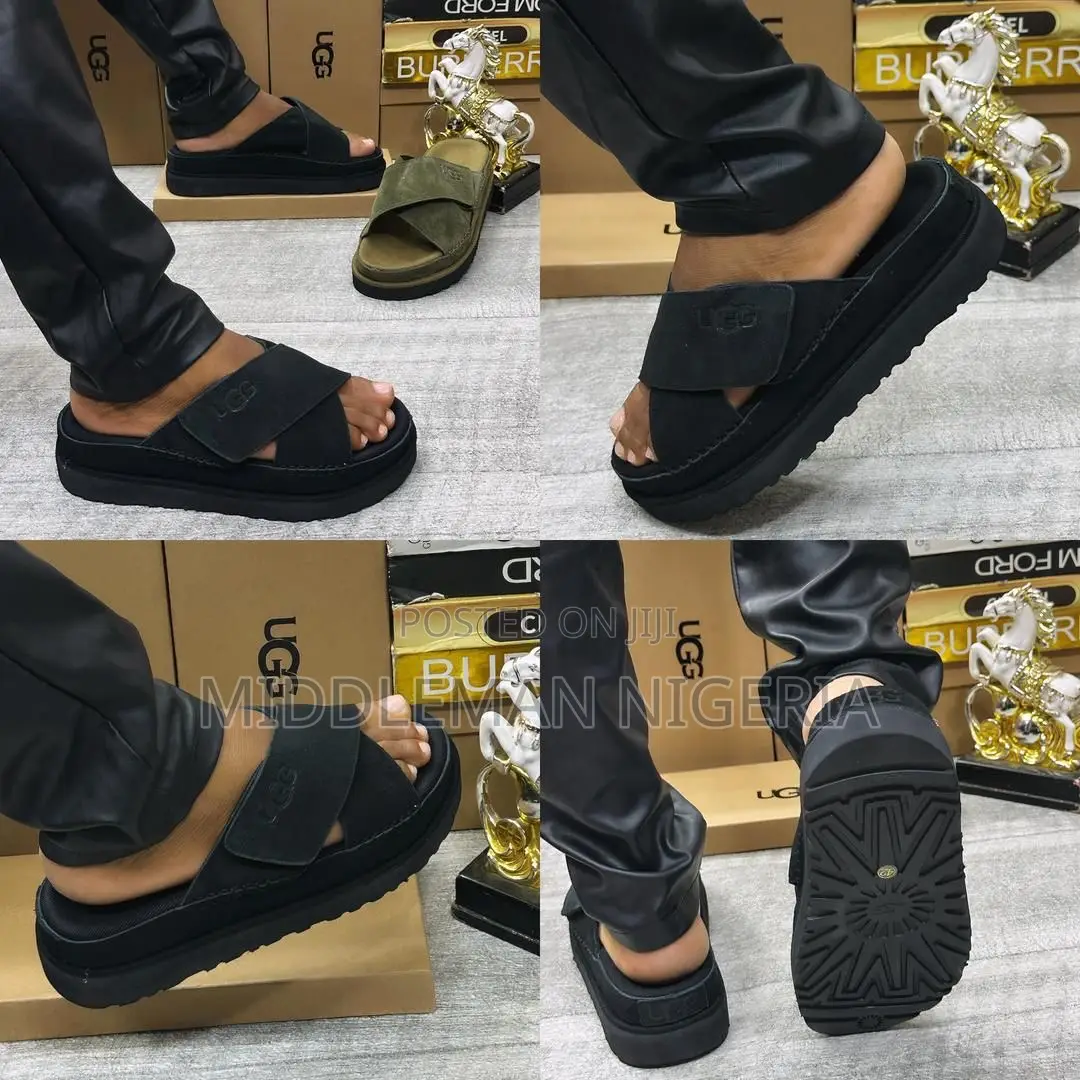 Ucg High Sole Suede Slippers