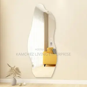 Modern Led Wavy Full-Length Mirror – Touch Control,Bluetooth
