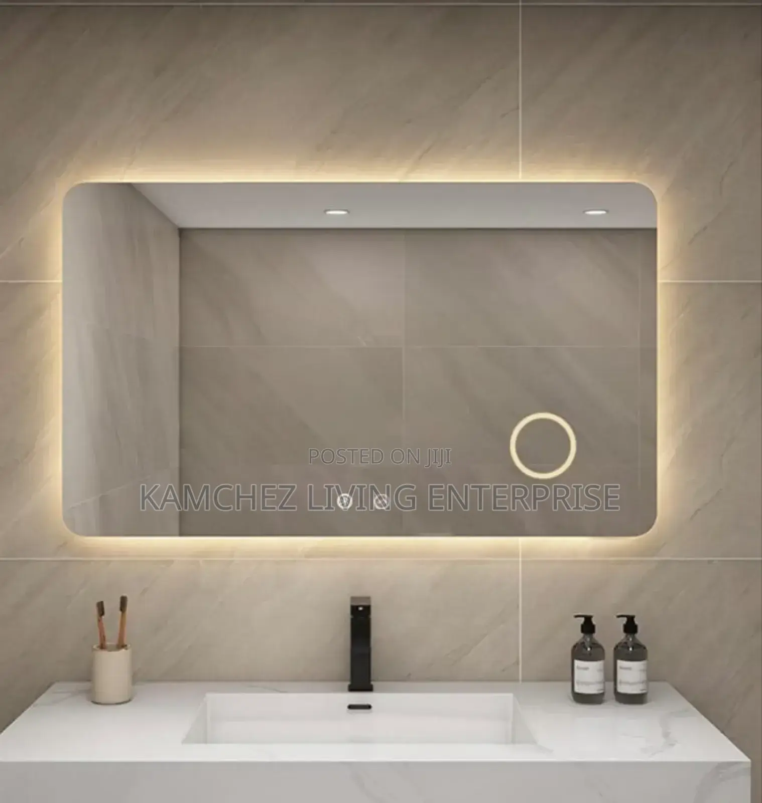 Modern 70*120 Led Bathroom Mirror-Bluetooth Magnifying Gla