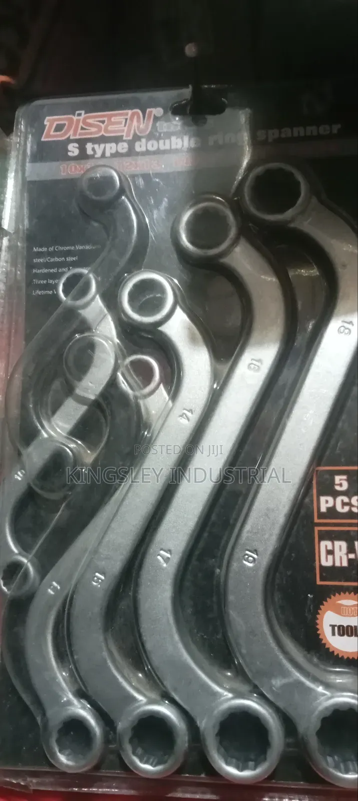 S-Type Double Ring Spanner 10,11,12,13,14,15,16,17,18,19 Set