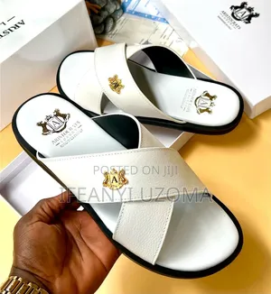 Luxury Designer White Slippers