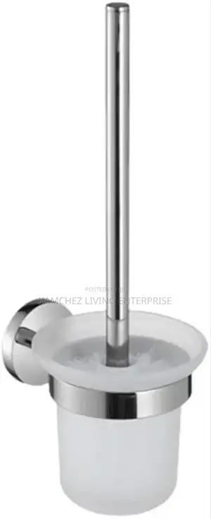 Wall-Mounted Glass Toilet Brush Holder – Rustproof Durable
