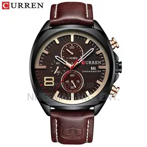 Curren Leather Chronograph Working Leather Strap