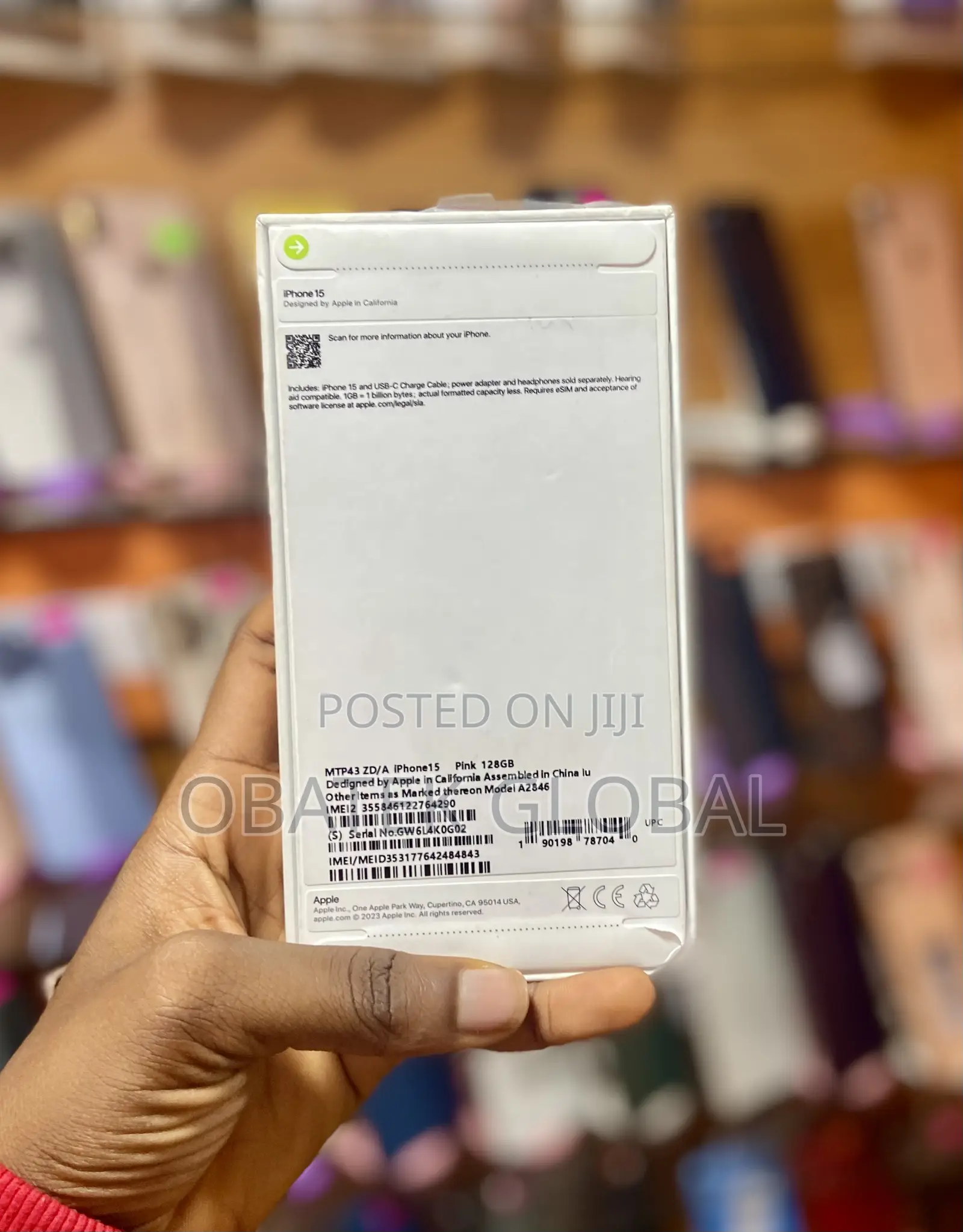 New Apple iPhone 15 128 GB Pink