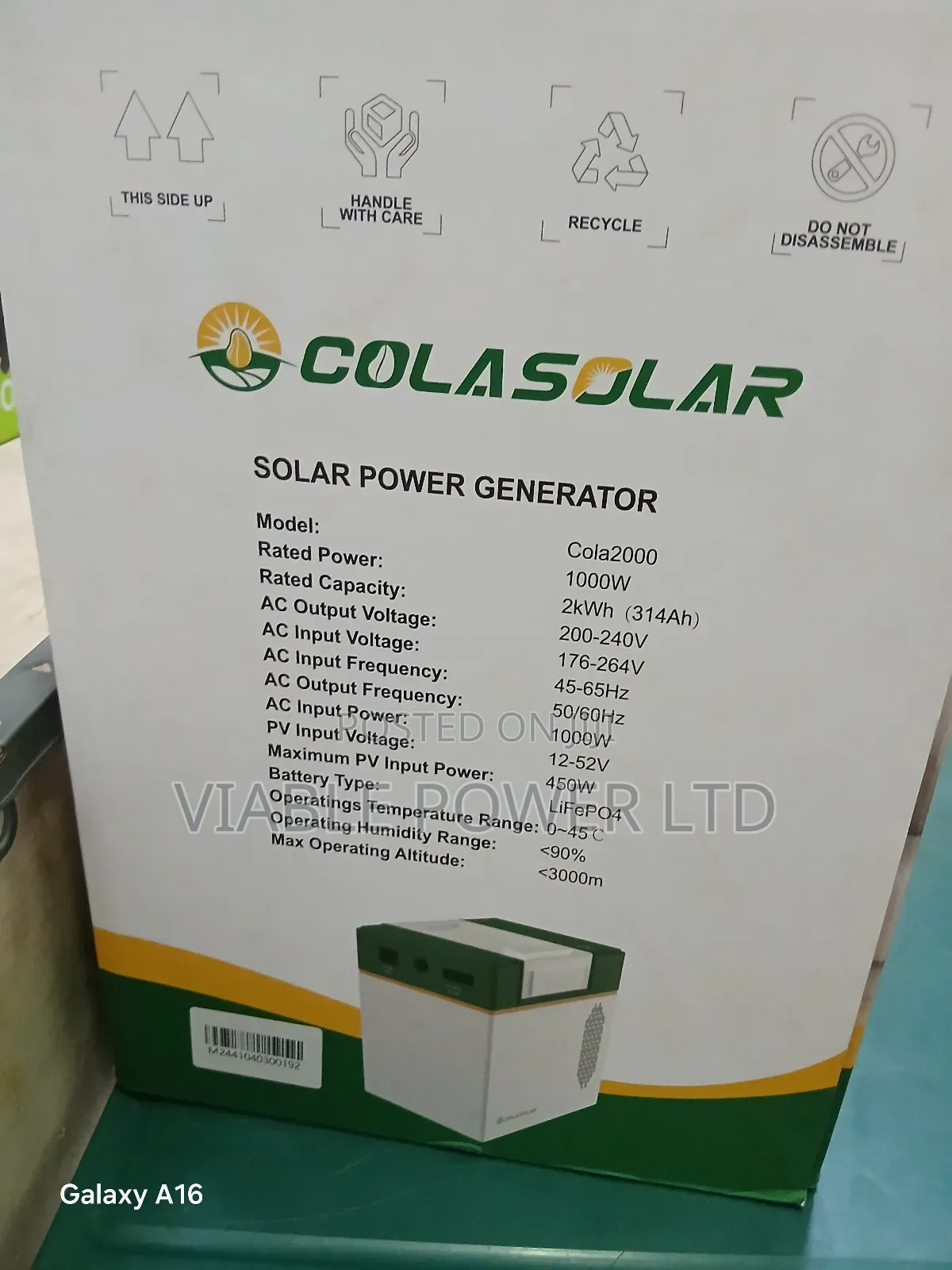 2000w Cola Solar Generotor