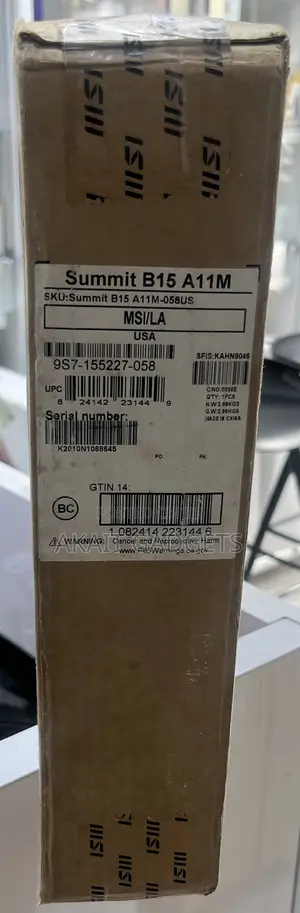 New Laptop MSI 8GB Intel Core I5 SSD 512GB
