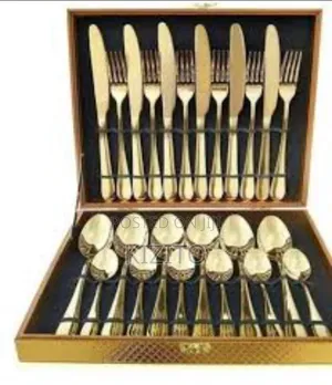 24pics Gold Cutlery Set