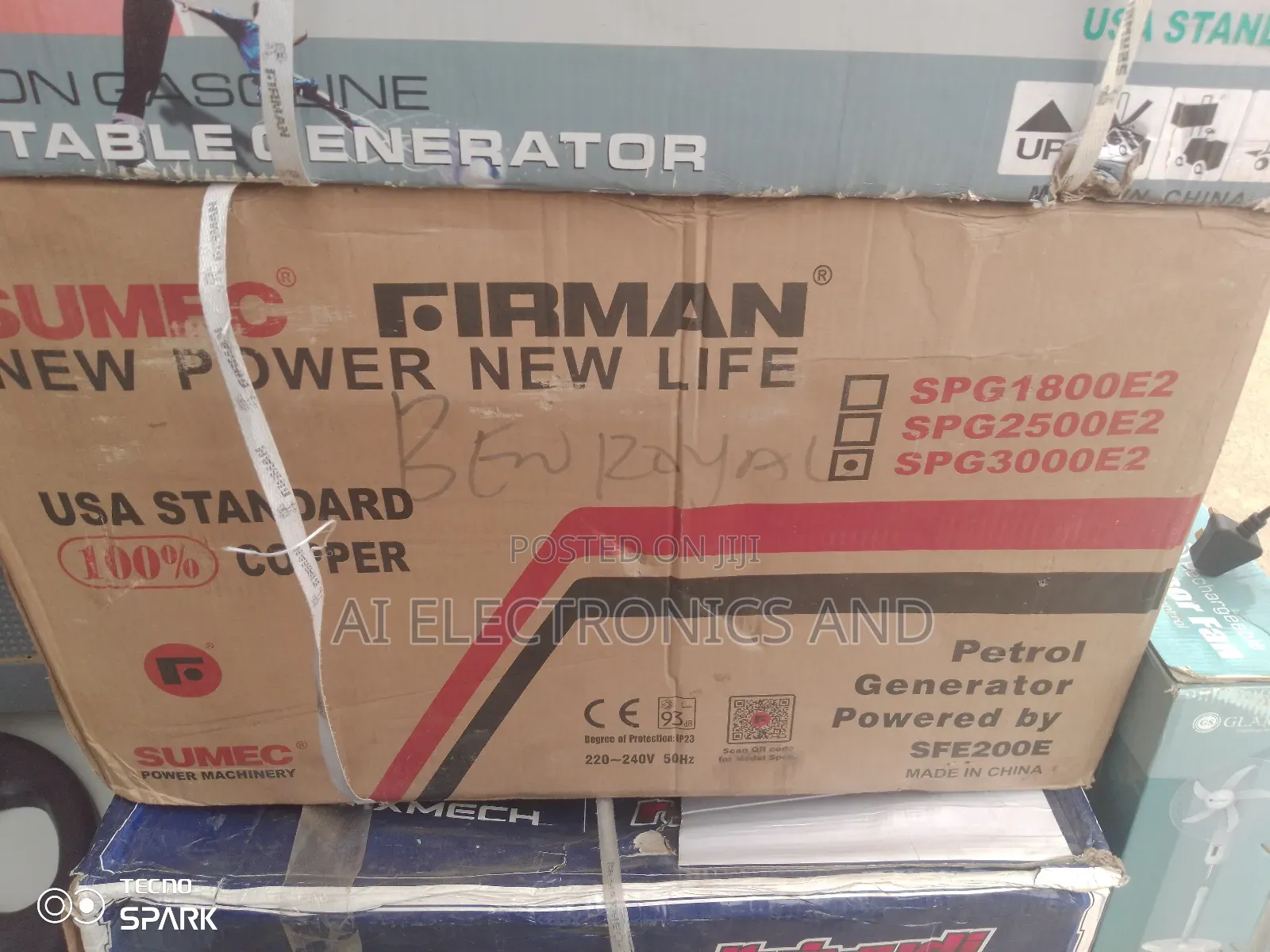 Sumec Firman Generator With Key Starter Yellowtank 3.5kva
