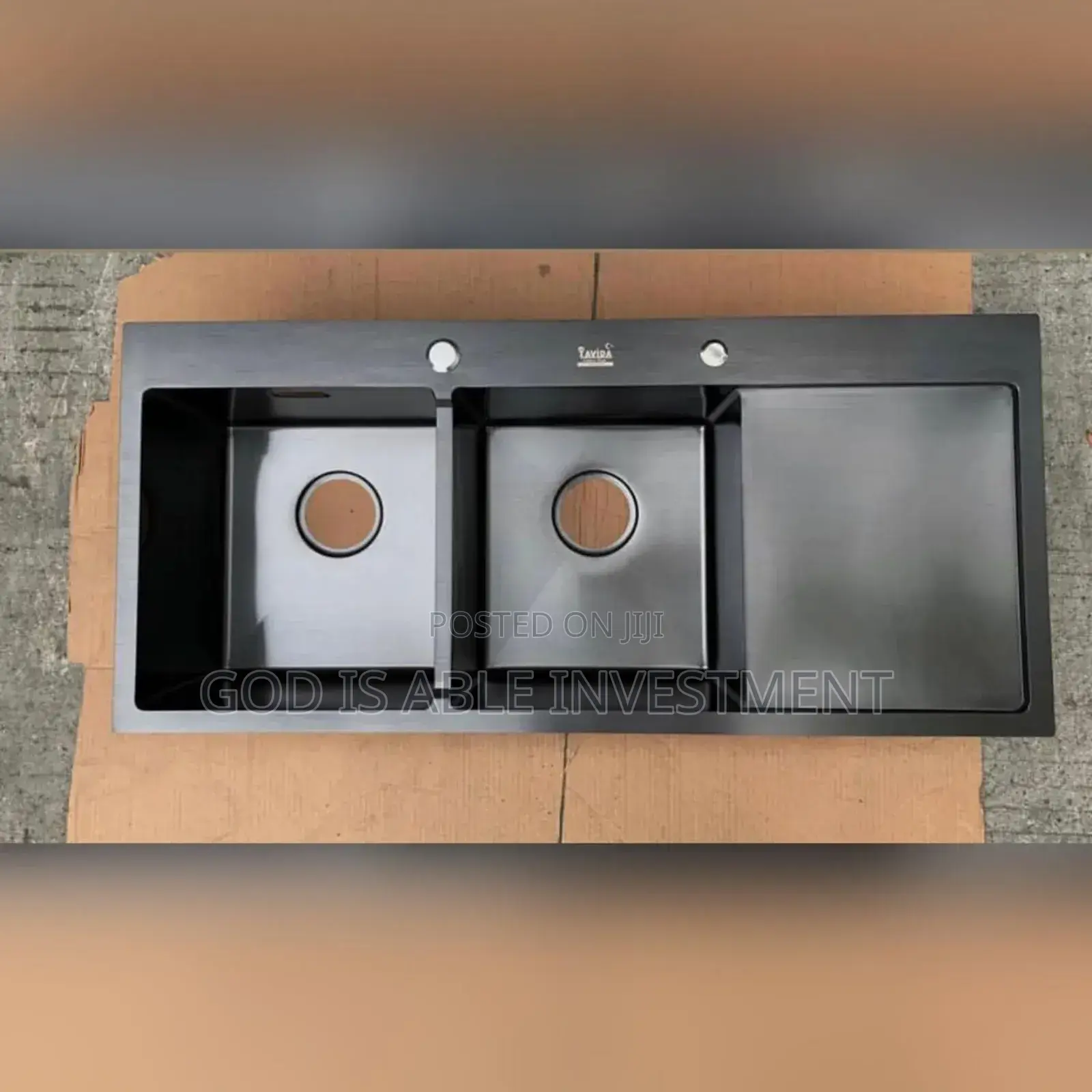Double Bowl Single Tray Handmade Sink