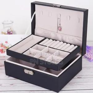 Flannel Square Jewelry Box Simple Layout 2 Layer