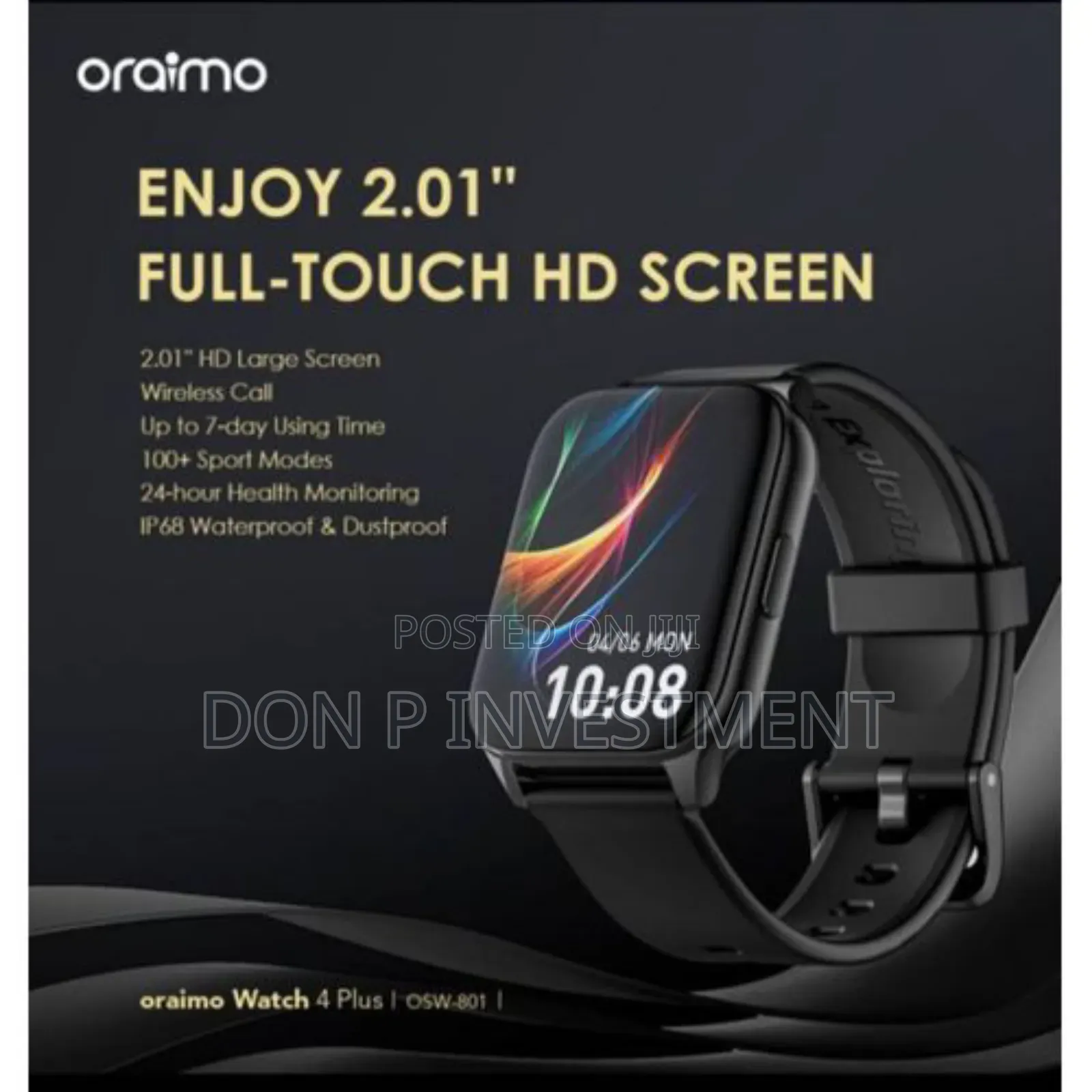 Oraimo Smart Watch 2.01hd Screen