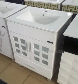 White Bathroom Vanity With Sink Storage Cabinet