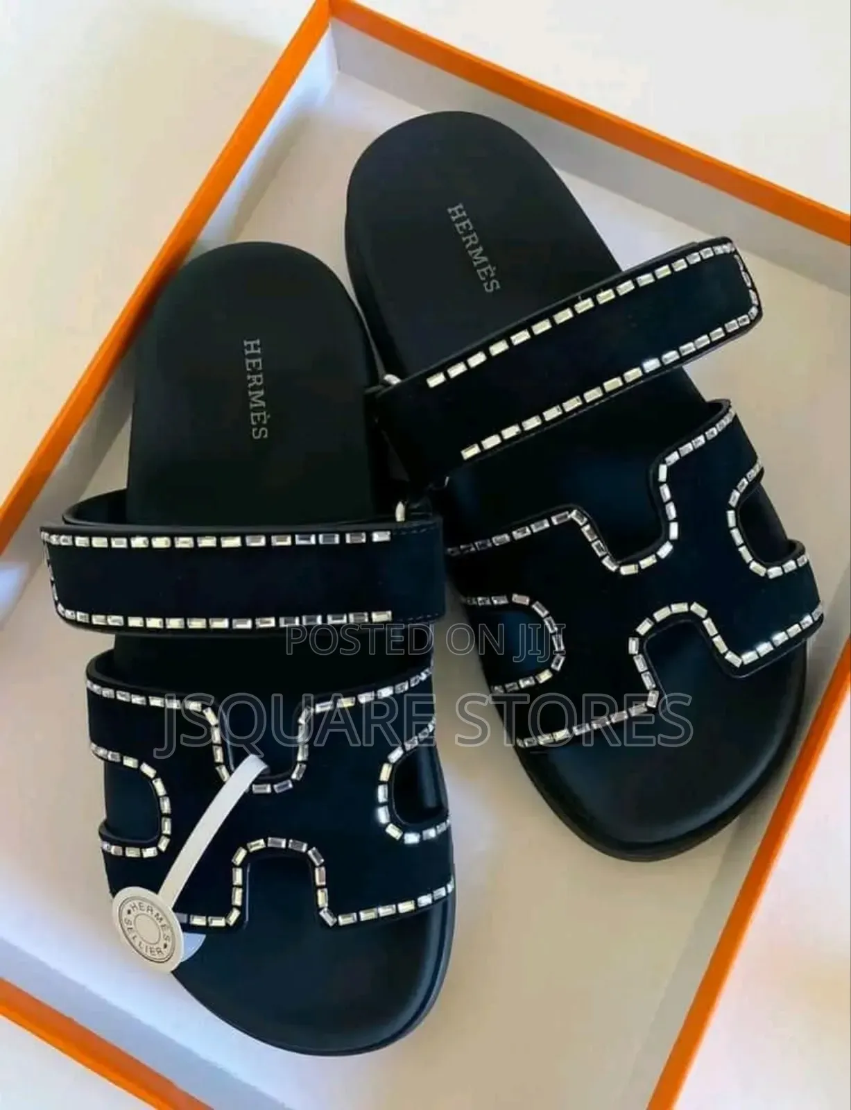 Hermes Stoned Slippers