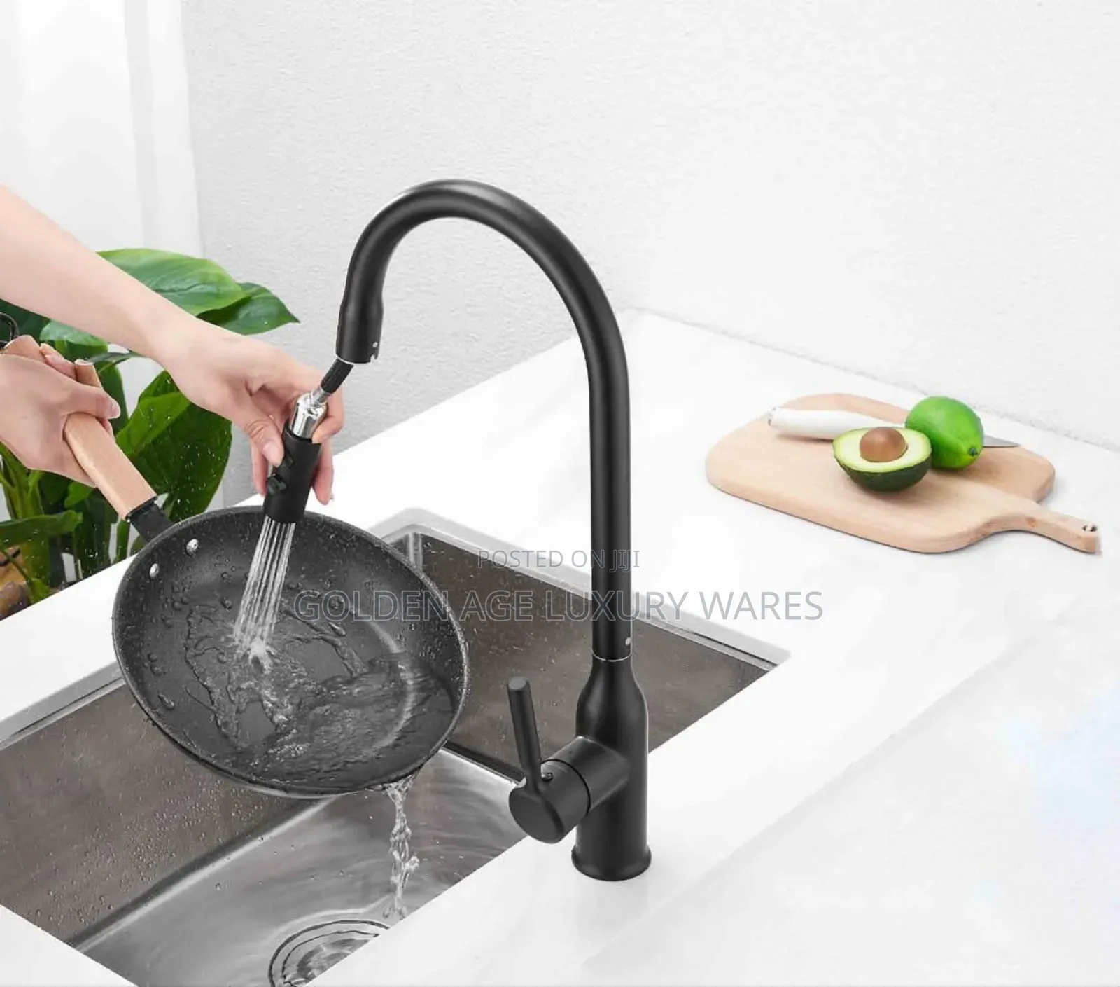 Best Quality Black Pullout Kitchen Tap