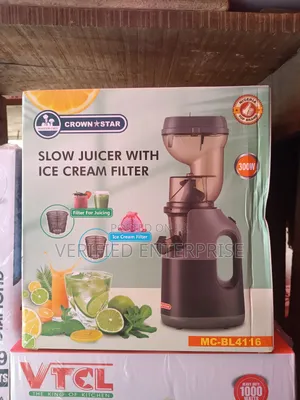 Crown Star Slow Juicer With Ice Cream Filter .