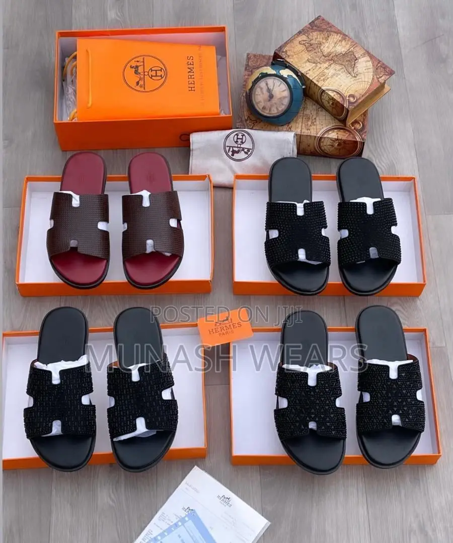 Hermes Leather Slipers