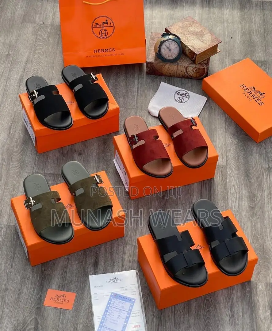 Hermes Leather Slipers
