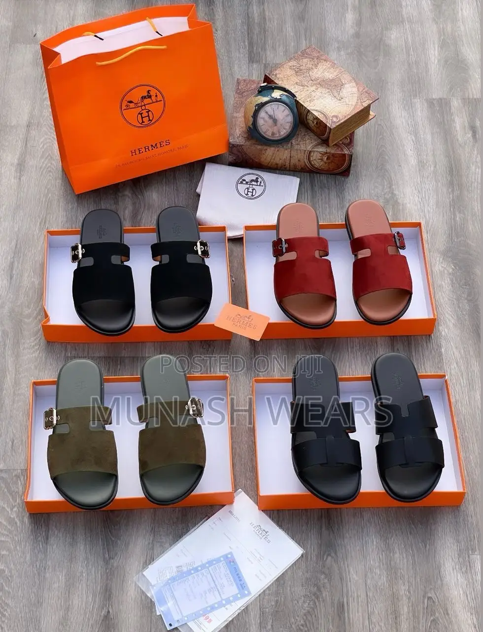 Hermes Leather Slipers