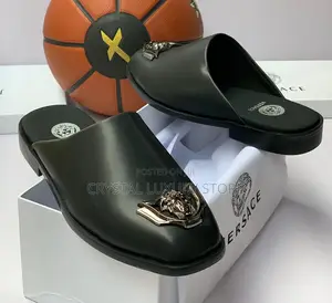 Photo - Versace Quality Luxury Men Genuine Leather Half Shoe