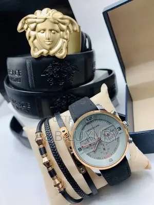 Mont Blanc Watch, Belt and Bracelet Combo