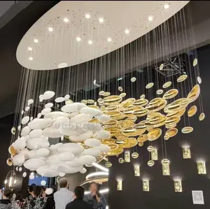 Luxury Dropping Chandeliar 3colors Dubai Lighting 800mm
