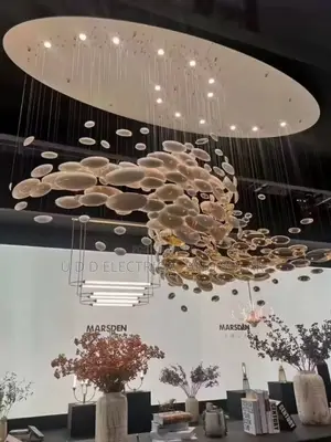 Luxury Dropping Chandeliar 3colors Dubai Lighting 800mm