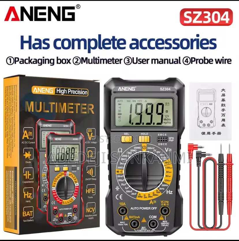 Digital Multimeter True Rms Handheld