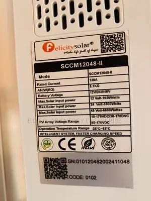 120ah MPPT Felicity Solar Charger Controller Is