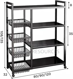Steel Kitchen Cabinet Organiser With Rollers