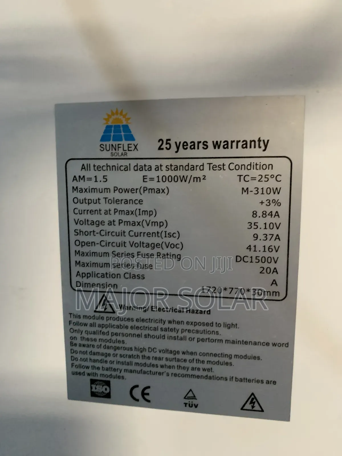 300 Watts Sunflex Panel