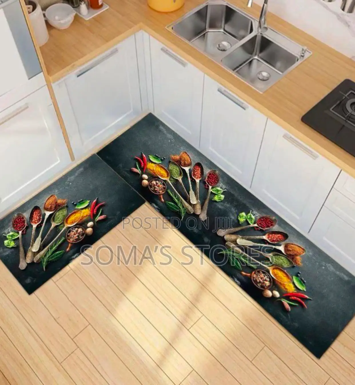 Polyester 2 In 1 Kitchen Mat