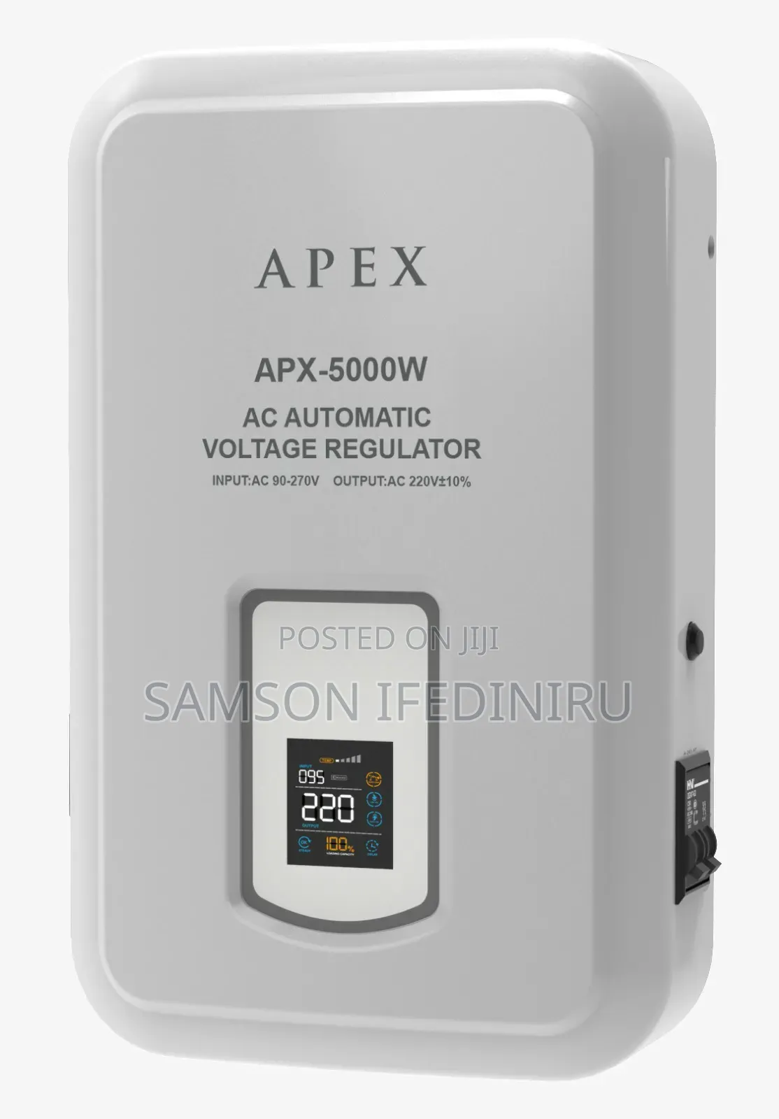 Apex 5000w Relay Wall Mount Voltage Stabilizer 90v-270v